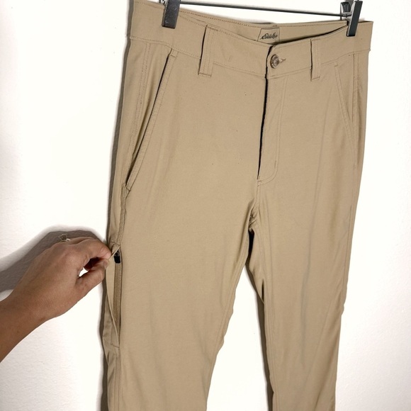 Eddie Bauer Travex women performance outdoor hiking pants beige 30x30 - Picture 4 of 10